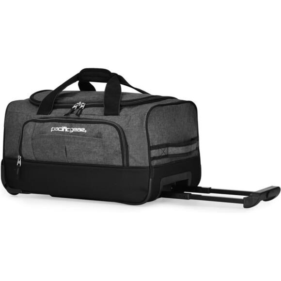 Rolling Duffel Bag Travel Luggage Wheeled Carry On Polyester Spacious Lightweigh - Picture 2 of 7